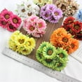 thumbnail image 6 of SPRING PARK Artificial Flowers Autumn Wreath Sunflower Silk Fake Chrysanthemum Flowers Artificial Paper Flowers Wreath for Front Door Window Wedding Summer Fall Outdoor Indoor Home Decor, 6 of 7