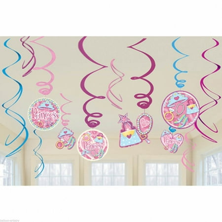 Princess Hanging - Princess Hanging Swirl Decorations (12pc)