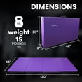 thumbnail image 3 of BalanceFrom All Purpose 4'x10'x2" Extra Thick High Density Anti Tear Gymnastics Gym Folding Exercise Aerobics Mats w/Sectional Floor Balance Beam, Purple, 3 of 5