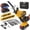 yellow, variant on RELOIVE Cordless Reciprocating Saw with 2 x 2.0Ah Battery, 3500RPM, Tool-Free Blade Change, LED Light, 8 Blades & Safety Goggles,Ideal for Wood, Metal, PVC & Pruning