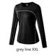 thumbnail image 4 of Minnieouse Ropa interior térmica de otoño para mujer, capa base de manga larga, calentadores ajustados elásticos, ropa cómoda, entrenamiento Prendas para la parte del cuerpo negro y gris XXL, 4 of 6
