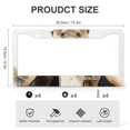 thumbnail image 3 of Watercolor Otter Animal Have Lunch License Plate Frame 2 Pcs Set Sea Otters Gift Auto Decorative Frames Cars Protector Cover Holder for Men/Women 2 Round Holes Aluminum License Plate Cover, 3 of 6