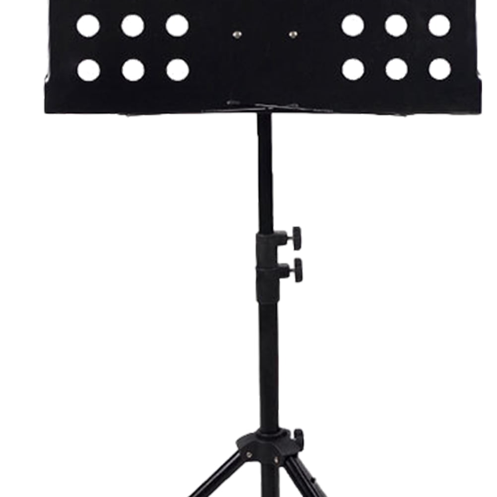 Masteelf Adjustable Music Stand with Spring Loaded Feature for Guitar Violin Saxophone Black Metal 106cm to