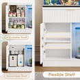thumbnail image 5 of ANPOO Fluted 20-30 Gallon Fish Tank Stand with Power Outlet, 31.5" Aquarium Stand with Drawers and Storage Door, Heavy Duty Tank Stand for 2 Fish Tank & Reptile Terrarium, 1000lbs Capacity, White, 5 of 9