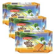 Britannia Nice Time 2.8oz (80g) - Delicious Coconut Biscuit Crunchy - Kids Favorite Breakfast & Tea Time Snacks - Halal and Suitable for Vegetarians (Pack of 3)