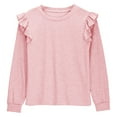 thumbnail image 4 of lnmuld Solid Color Stylish Long Sleeve Blouse Top with Delicate Lace Trim for Girls Fall and Winter Fashion Tunic Shirt for Big Kids Tweens Size:5-6 Years, 4 of 7