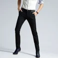 thumbnail image 5 of Pantalones para hombre rectos de sastrería social para hombre, pantalones de traje elásticos negros para negocios, ajustados, elásticos, de alta calidad, formales, 5 of 5