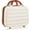 cream white, variant on 14 Inch Hard Makeup Train Case PC ABS Portable Cosmetic Travel Case Mini Suitcase Organizer for Make up Toiletries Toys Clothes Storage with Handle Elastic Strap