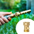 thumbnail image 4 of Aonity 1*Solid Brass Garden Hose One-Way Ball Valve， Solid Brass Garden Hose Shut off 3/4" Ght Water Pipe Faucet Connector Garden Hose Connection, 4 of 9