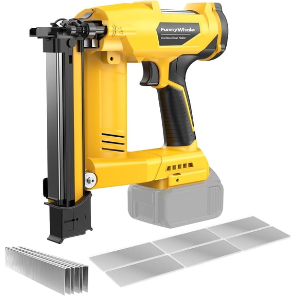 3-in-1 Cordless Brad Nailer Compatible with Dewalt 20V Battery(No Battery) | 16GA & 18 GA Finish Nailer, Brad Nailer, and Narrow Crown Staple Gun with Adjustable Depth,Tool-Free Jam Release