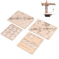thumbnail image 1 of Lifting Crane Toy, Cultivate Learning Interest Freely Start Stop Educational Wooden Tower Crane Model  For School, 1 of 8