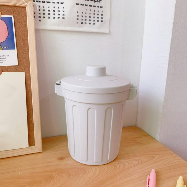 Modern Bathroom Garbage Can with Bag Storage