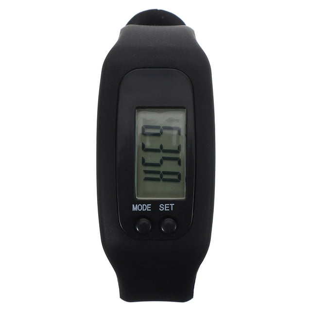 Podómetro multifunción LED Reloj deportivo de ocio Control de calorías Reloj electrónico Negro