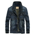 thumbnail image 2 of Vedolay Men's Lightweight Jackets Long Sleeve Open Front with Pockets Clothes Dark Blue,2XL, 2 of 4