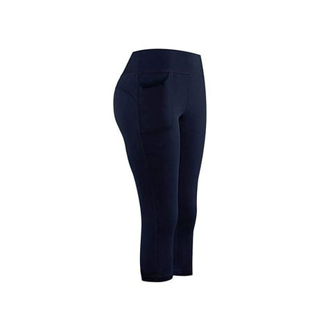 

Yoga Pants with Pockets for Women Capri Length High Waisted Legging Casual Summer Workout Exercise Capris Jeggings