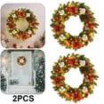 thumbnail image 1 of 2 Uds. 40CM Decoraciones Colgantes Navideñas Coronas Decorativas para Puertas PVC Con () Roja, 1 of 4