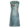 thumbnail image 4 of Viikei Trendy Striped Short Sleeve Dress,Women's Casual Versatile Printed V Neck Casual Sleeveless Suspender Dress Dark Gray XL, 4 of 5