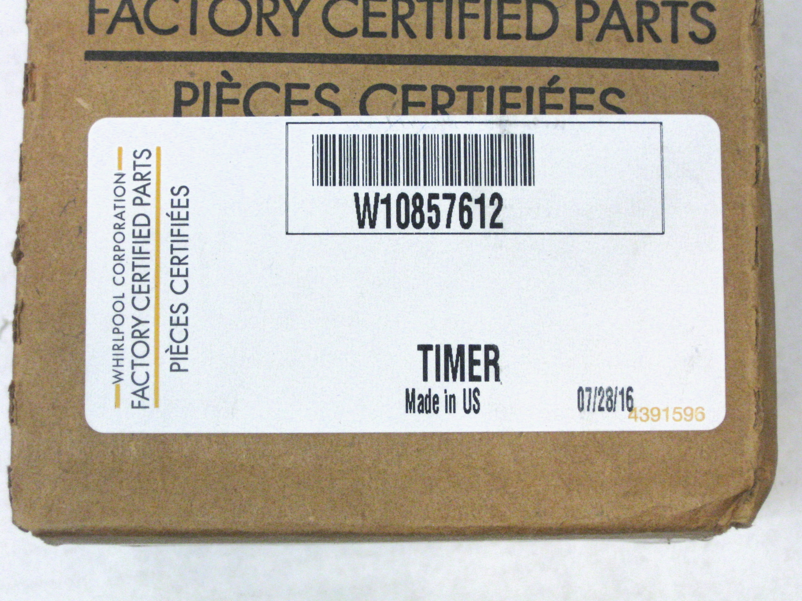 Whirlpool Dryer Timer Control W10857612 AP6003908 PS11731366