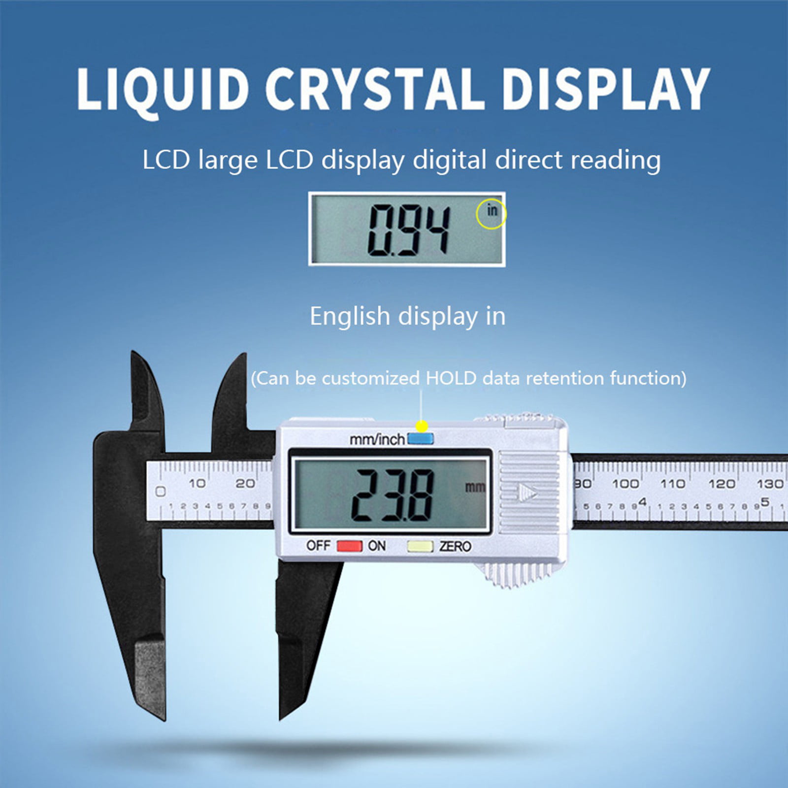 Plastic 150MM 6inch LCD Digital Electronic Vernier Caliper Gauge Micrometer HOT 