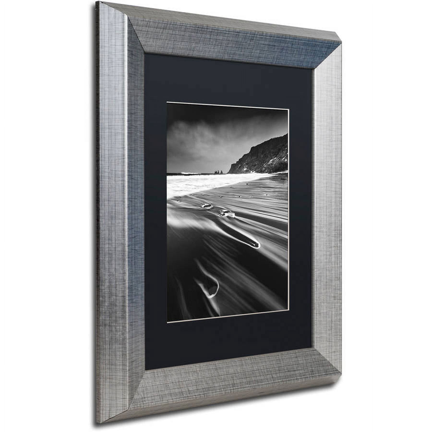 Trademark Fine Art "Veins of the Sea" Canvas Art by Mathieu Rivrin, Black Matte, Silver Frame