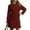 Wine #004, variant on Mohiass Women Cable Knit Sweater Dress Crewneck Long Sleeve Pleated Mini Dress Twofer Style Patchwork Dress Wine 2XL