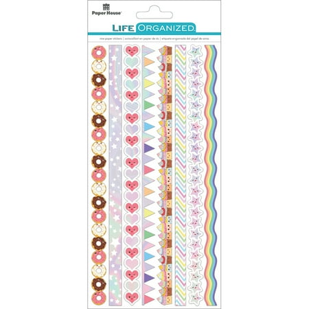 - Paper House Life Organized Rice Paper Border Stickers -Kawaii