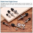 thumbnail image 4 of Uxcell 4Pcs M8x66mm Rubber Head Toggle Clamp 304 Stainless Steel Screw Assembly with 8Pcs Screws and Washers, 4 of 6