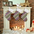 thumbnail image 7 of GZHJMY Christmas Stocking, Personalized Mexican Serape Stripes Large Candy Stocking, 1 PCS Hanging Gift Xmas Stocking Decoration for Family Holiday Party Ornaments Decor Fireplace, 7 of 7