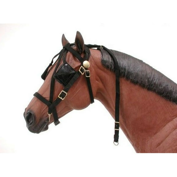 Tough 1 Western Bridle Strong Nylon Replacement Pony Black 74-600
