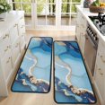 thumbnail image 4 of Kitchen Rugs Sets Of 2,Blue Gold Marble Pattern Anti Fatigue Kitchen Mat Rugs Non Slip Washable,Decorative Kitchen Floor Mats for Kitchen,Sink,Laundry,17"x47"+17"x47", 4 of 5