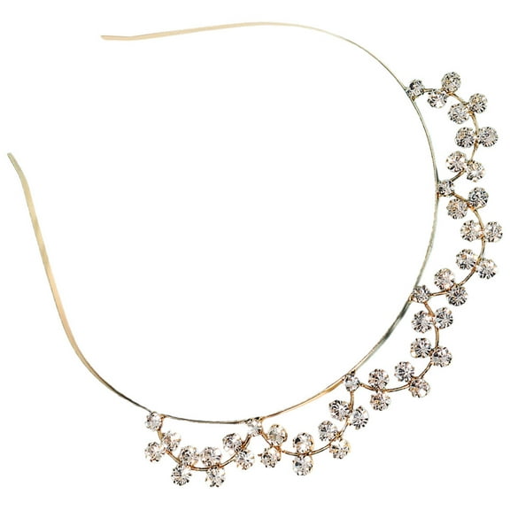 ADDHAT Shiny Hairband for Women 1Set Suitable for Various Hairstyles Golden Rhinestones Fashion Accessory