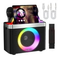 thumbnail image 1 of SORDA Portable Bluetooth Karaoke Machine for Adults & Kids - 2 Wireless Microphones, Shoulder Strap, Fun Voice Change, Support USB/AUX, for, 1 of 9