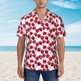 thumbnail image 5 of Uemuo Tulips Flowers Printed Regular Fit Short Sleeve Casual Hawaiian Shirt for Men,Aloha shirt,Tropical shirt,Floral print shirt,Vacation Beach shirt-Large, 5 of 9