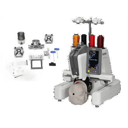 Brother Entrepreneur One PR1X Single Needle Embroidery Machine 12x8 with PRSPRTKIT1 Sports Hat Frame Kit Bundle