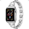 thumbnail image 2 of IBEAR Compatible with Apple Watch Band 41mm 40mm 38mm Silver Women Bracelet Strap, Bling Metal Strap Replacement for iWatch Bands Series 8/76/5/4/3/2/1 Girls Wristband, 2 of 8