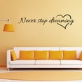 thumbnail image 3 of Openpig Motivational Wall Decal - Removable PVC Sticker with "Never Stop Dreaming" Quote and Colorful Words - Inspirational Wall Art for Kids Bedroom or Study Room, 3 of 5