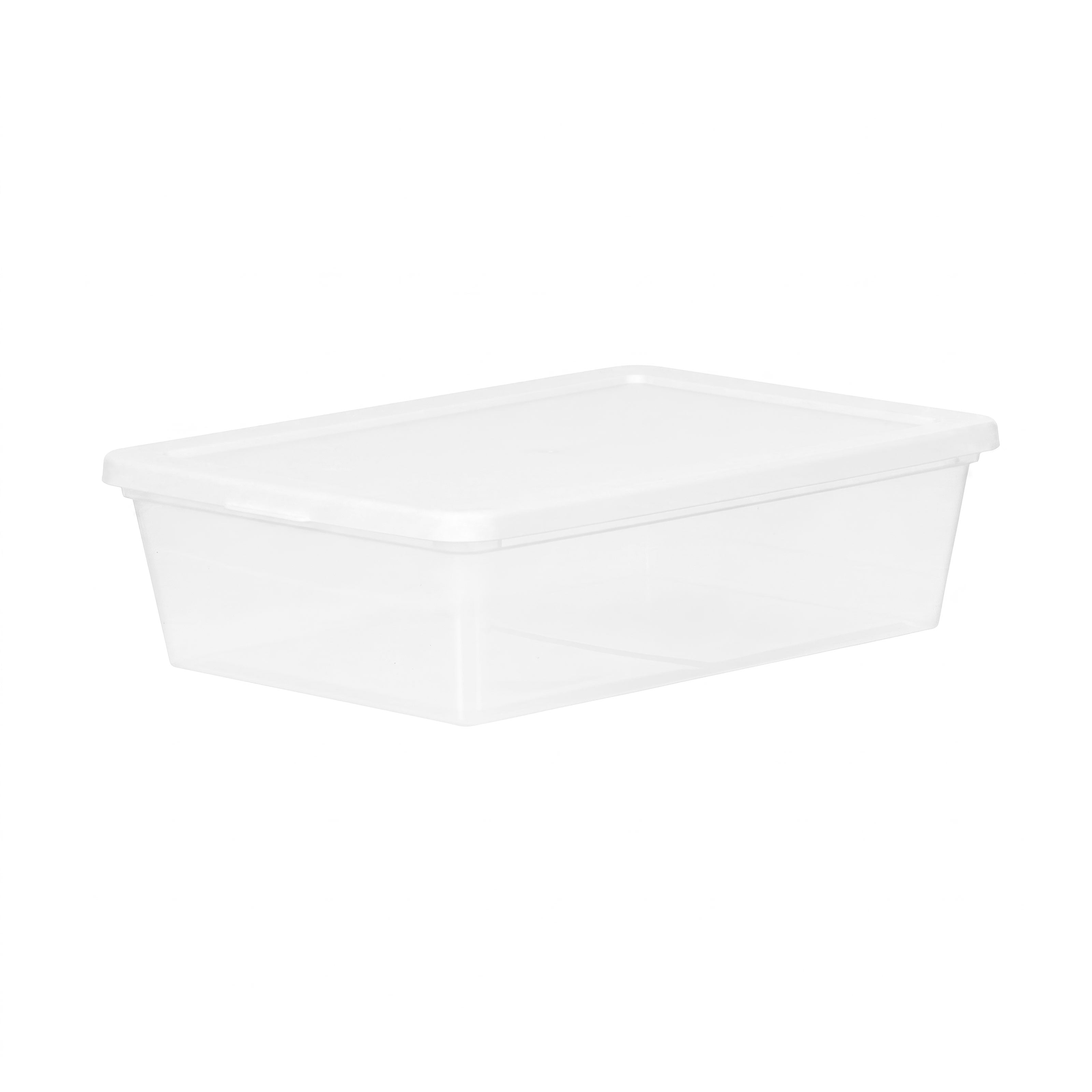 IRIS 13 Qt. Plastic Storage Bins with Lids, Stackable Containers and Totes, Clear, 4Pk