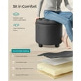 thumbnail image 3 of SONGMICS Round Storage Ottoman with Sturdy Legs, 17.7 Inch Diameter Foot Rest, Footstool Holds 330 lbs, Dark Gray, 3 of 8