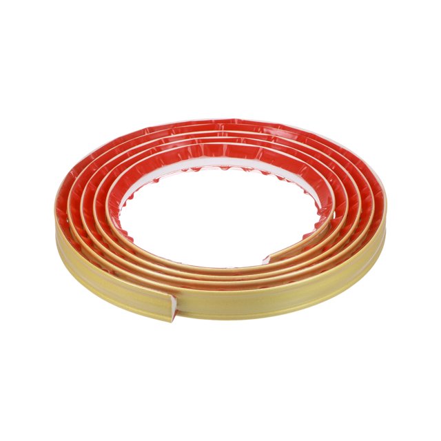 Flexible Moldura Adorno Malla Pelar 0.75" x 8.2 Pies Pelar y Pegar Auto Adhesivo Adorno para Techo, Pared, Piso Esquina y Borde, Champagne Dorado Tono Unique Bargains molduras y molduras de pared de madera