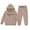 Khaki, variant on Tween Outfits for Girls Sets Winter Hoodie Joggers Comfy Casual Kids Print Fall Girls Clothing Sets Light Pink Size 10-11T