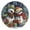 Night Sky Snowman, variant on Wobogo Night Sky Snowman Wall Clock 10in Silent Mechanism Battery Operated Retro Style for Living Room Bedroom and Kitchen Gold Pointer