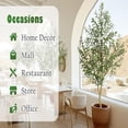 thumbnail image 5 of Soonbuy 5FT Artificial Olive Tree,Realistic Faux Olive Tree with Natural Wood Trunk & Lifelike Fruits,UV Resistant Artificial Tree, Potted Fake Olive Tree for Home, Office, Living Room Indoor Decor, 5 of 9