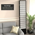 thumbnail image 5 of Red Lantern 7 ft. Tall Window Pane Shoji Screen - Black - 4 Panels, 5 of 7
