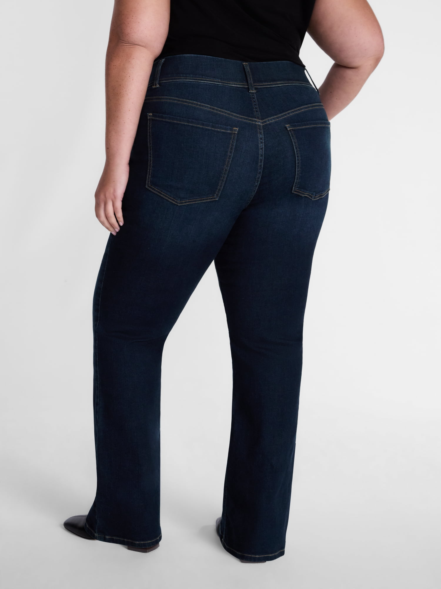 Terra and Sky Women's Plus High Rise Bootcut Jeggings, Sizes 0X-4X