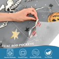 thumbnail image 4 of Yayeee Kitchen Valance Rod Pocket 54" x 18" Living Room Window Curtain, Gray Halloween Dancing, 4 of 6