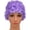 Purple, variant on Lace Vintage Swim Cap Floral Petal Retro Style Bathing Cap for Women