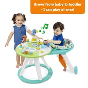 Bright Starts Around We Go 2-in-1 Walk-Around Baby Activity Center & Table, Tropic Cool, Age 6 Months+