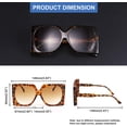 thumbnail image 3 of Gafas de sol cuadradas grandes vintage para mujer, moda, formas grandes, 10, 3 of 3
