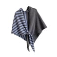 thumbnail image 3 of Chal de rayas de poliéster para mujer, cárdigan de moda para vestidos de clima frío gris azulado, 3 of 8