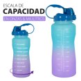thumbnail image 2 of Botella de agua Onof  BAP-2.2L 2.2 Litros Termo de agua Azul Morado con Marcador de Tiempo, 2 of 9